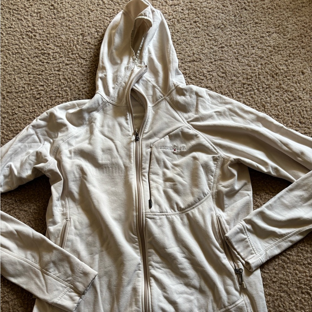 Montbell Fleece Jacket Light Weight Full Zip  Beige US Medium